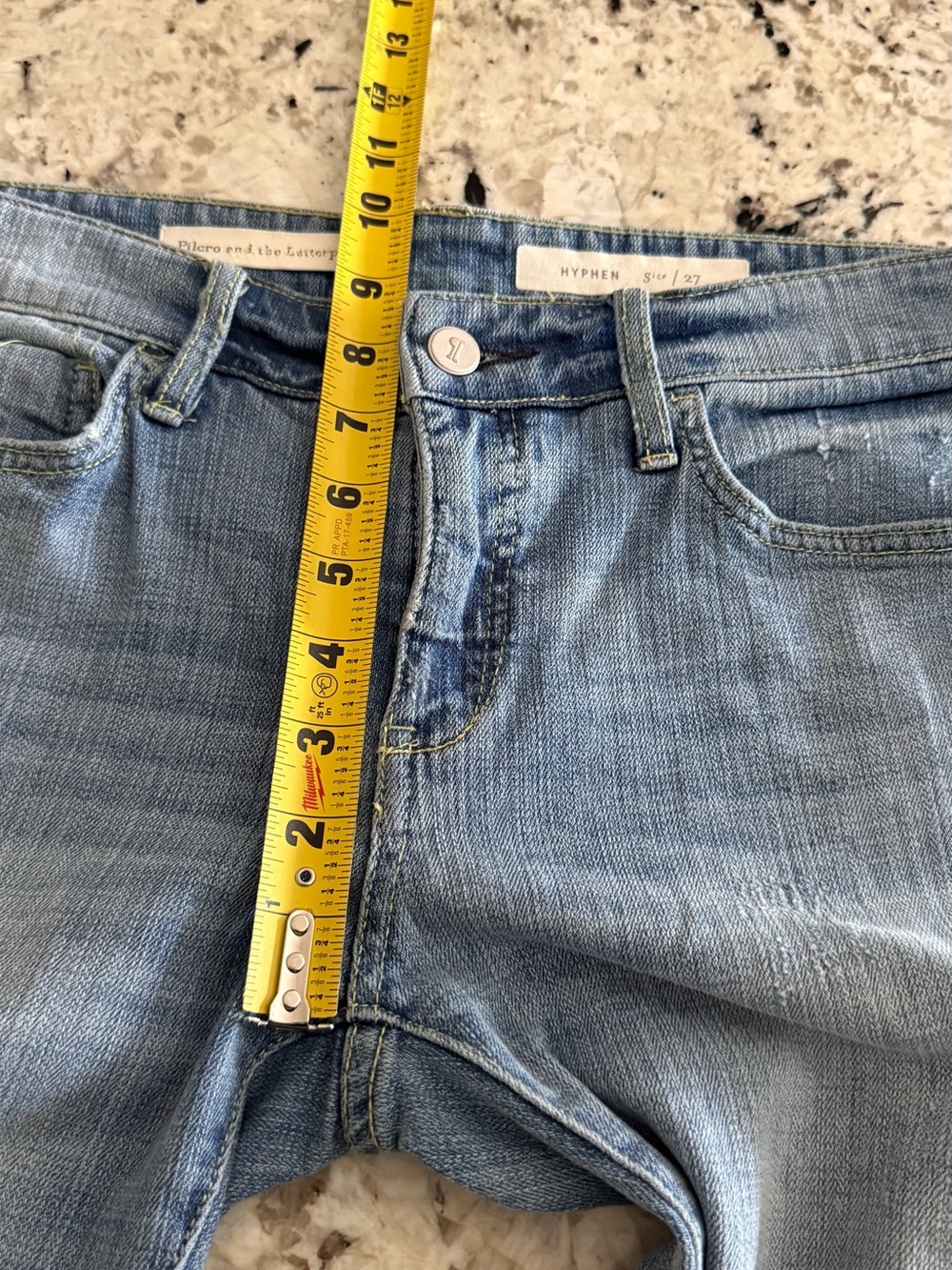 Pilcro & The Letterpress Hyphen Mid-Rise Bandana Tassel Boyfriend Jean 27 - Picture 10 of 16